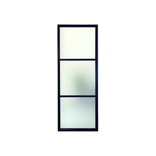 3 Panel Interior Screen - White Laminate Glass